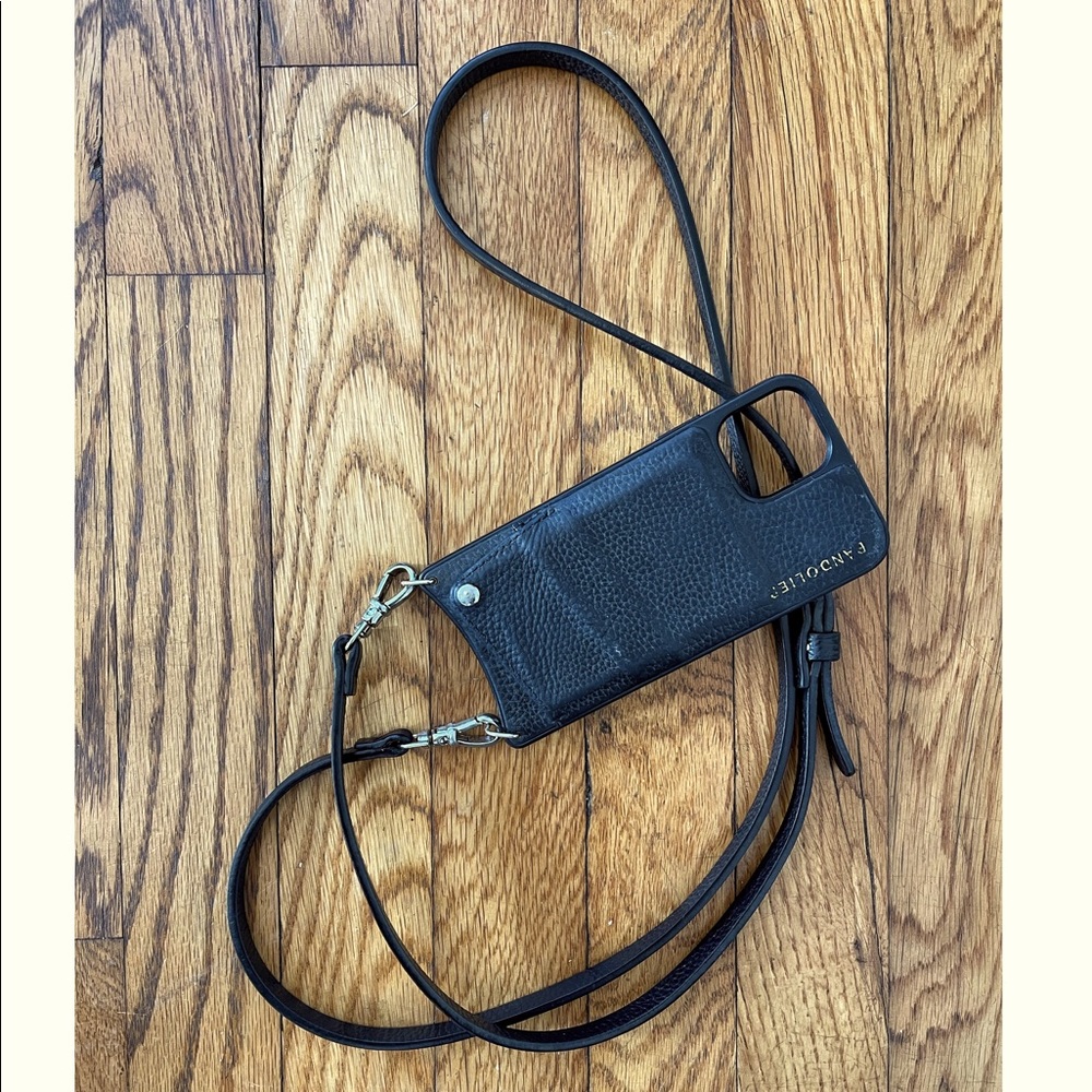iPhone 11 Pro Bandolier leather case and strap